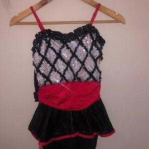 RED AND BLACK DANCE COSTUME